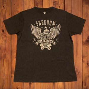 4th Fourth Of July American Flag USA Shirt Freedom Rocks Eagle Patriotic America